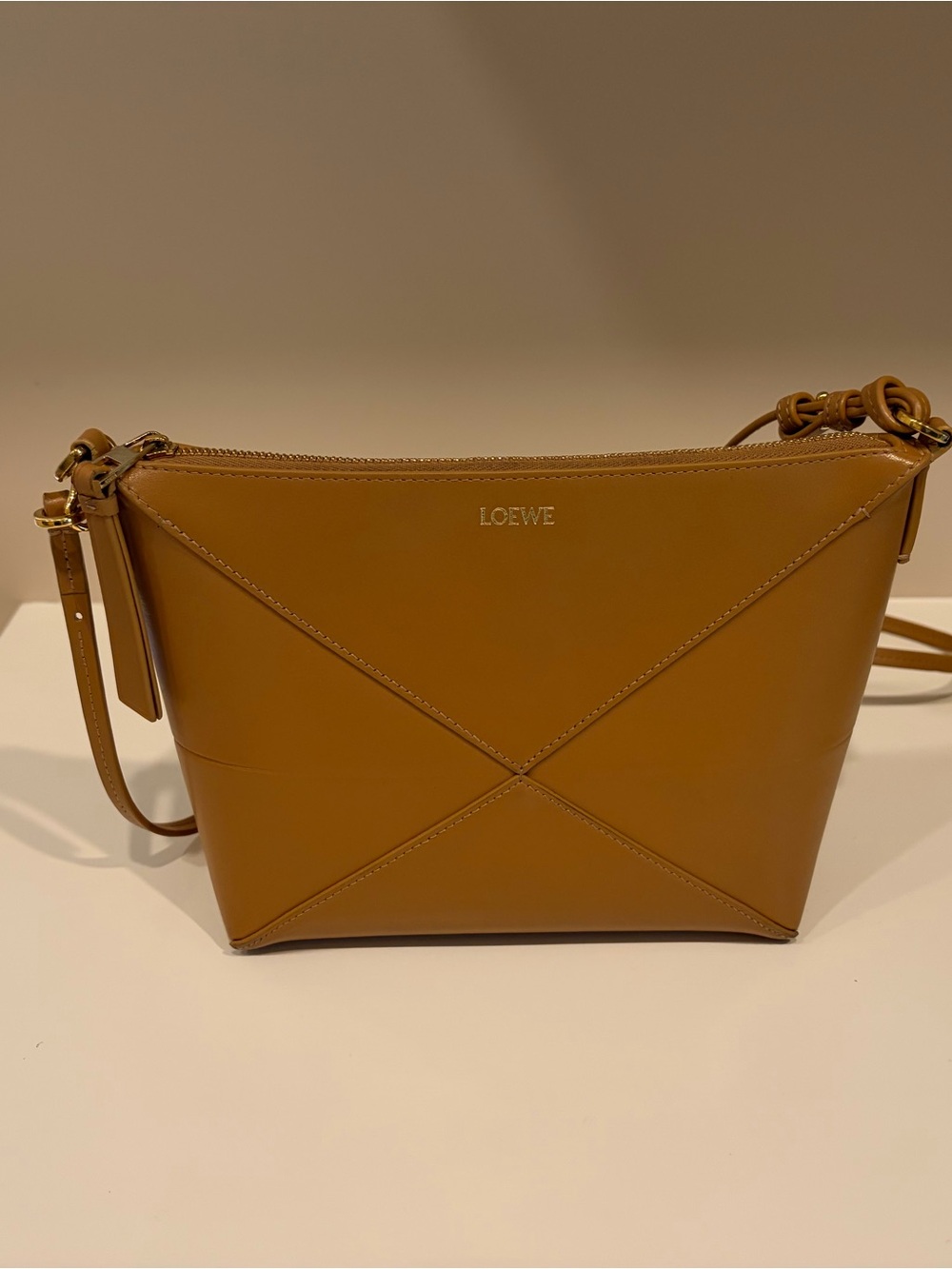LOEWE Tan Puzzle Pouch Shoulder Bag